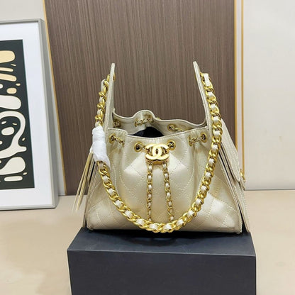 Chanel 25 Small Handbag Light Yellow 26Cm