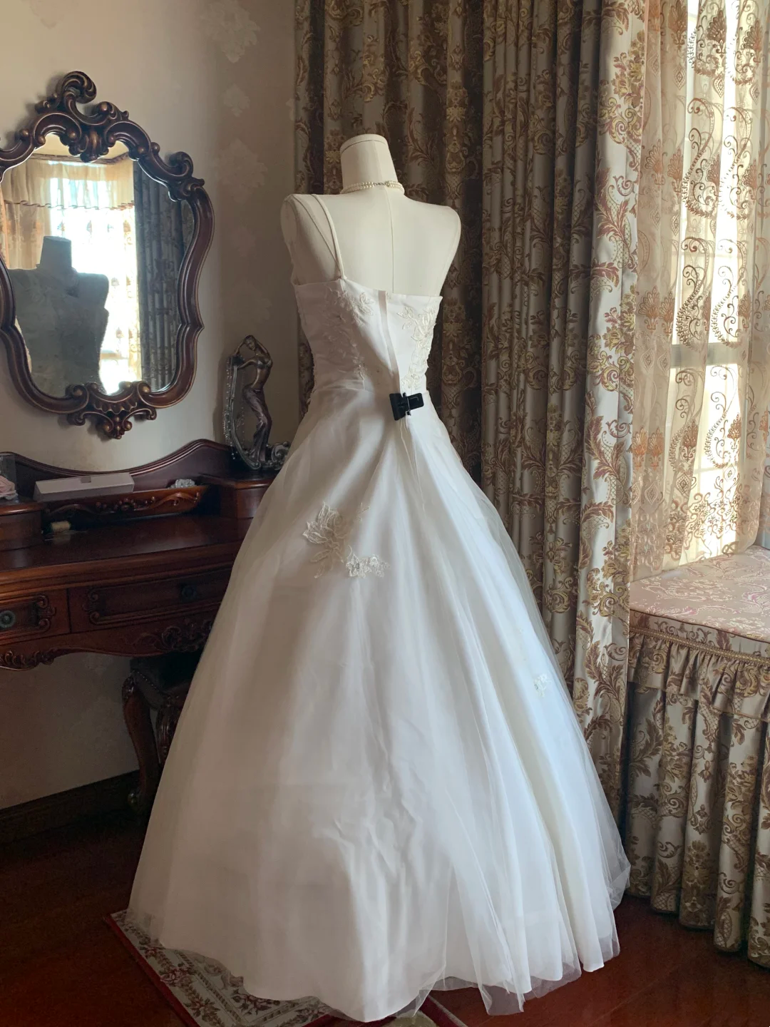 White One Shoulder Spaghetti Strap Fitted Waist Puffy Ball Gown, Birthday Party Dress, Wedding Bridal Gown gh7272