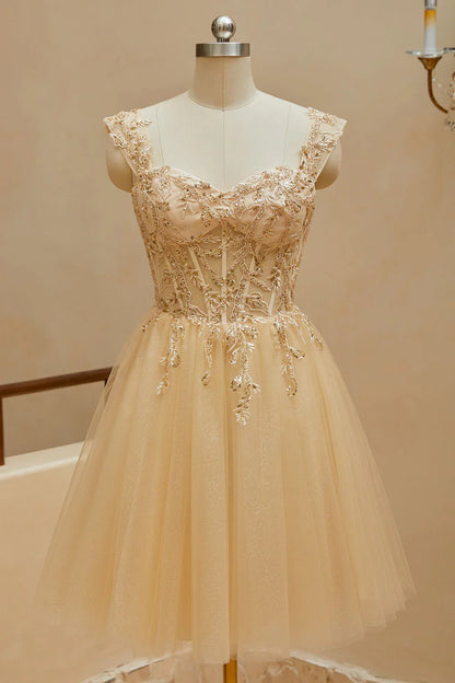 Sheep Sweetheart Shoulder Strap Sheep Sticker Beaded Homecoming Dress