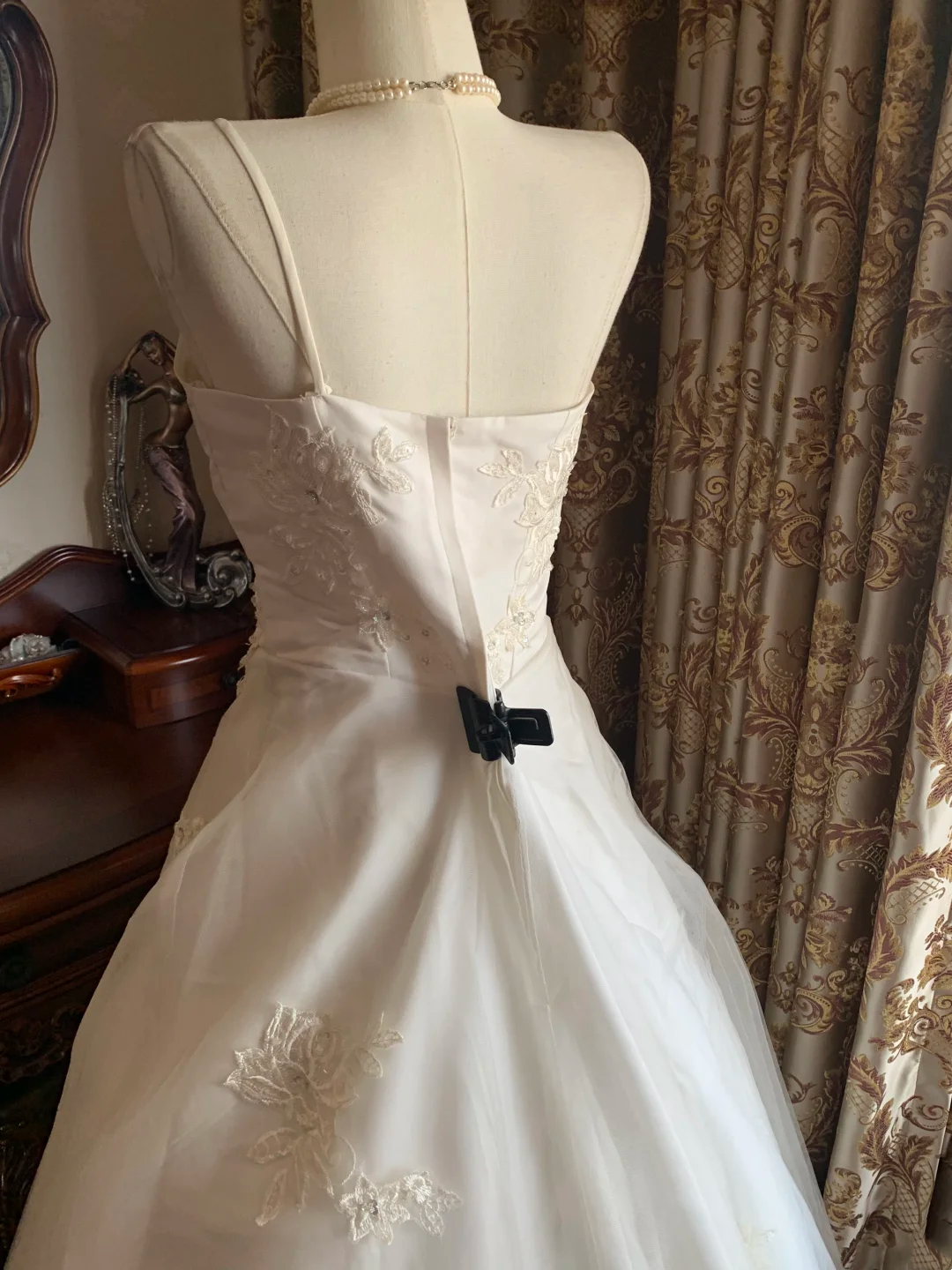 White One Shoulder Spaghetti Strap Fitted Waist Puffy Ball Gown, Birthday Party Dress, Wedding Bridal Gown gh7272