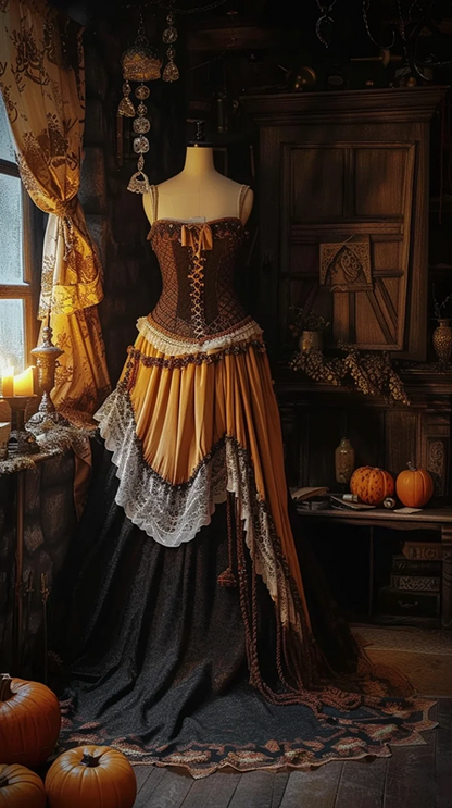 Orange halter-neck fitted long sexy ball gown R8121