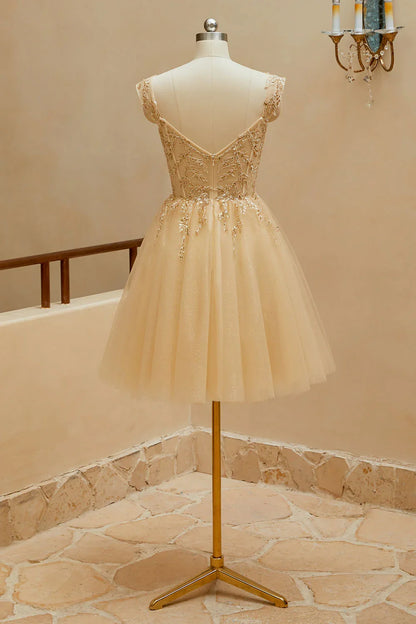 Sheep Sweetheart Shoulder Strap Sheep Sticker Beaded Homecoming Dress
