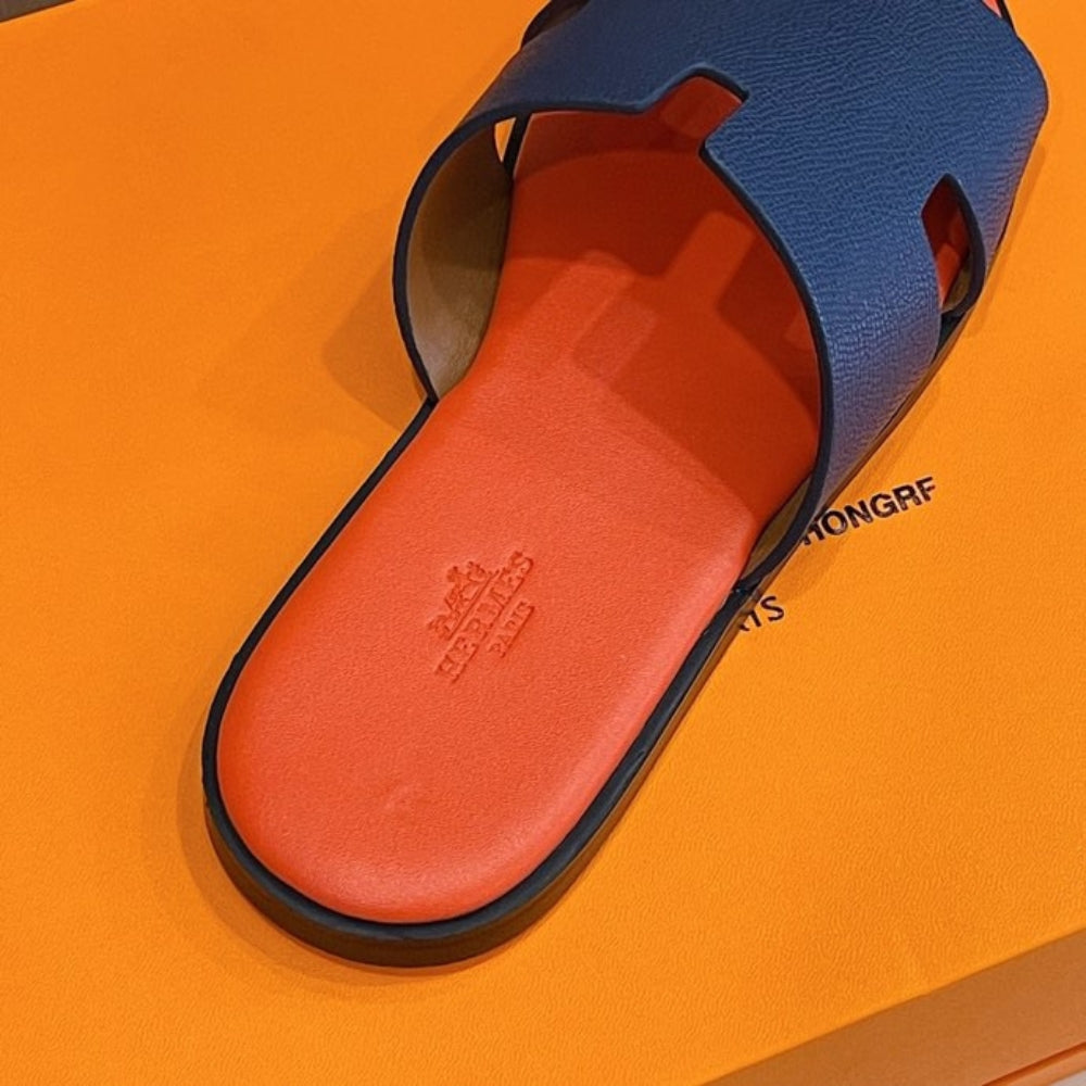 Hermes Izmir Sandal Orange & Blue For Men