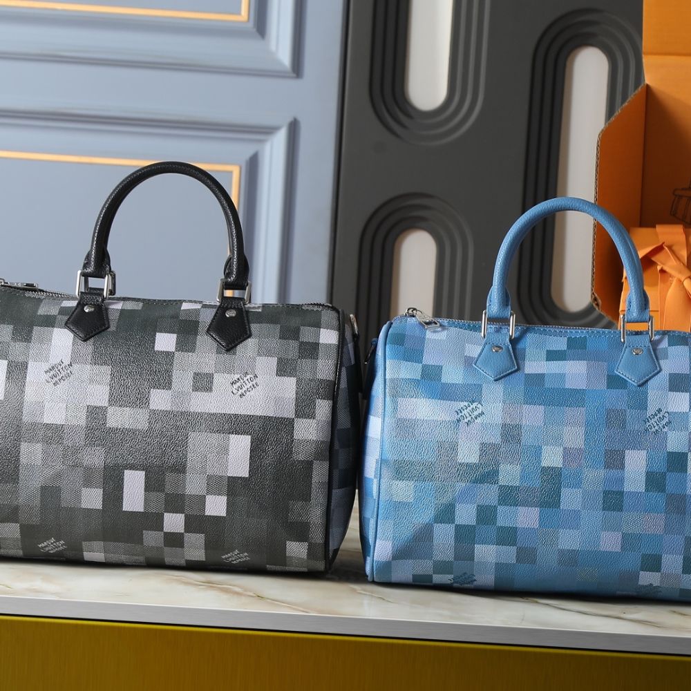 Louis Vuitton Speedy 30 Bandoulière Blue 34Cm M28978
