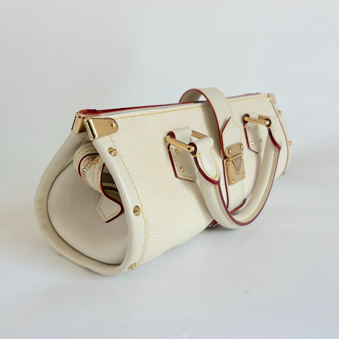 Louis Vuitton Epanoui PM cream leather tote bag