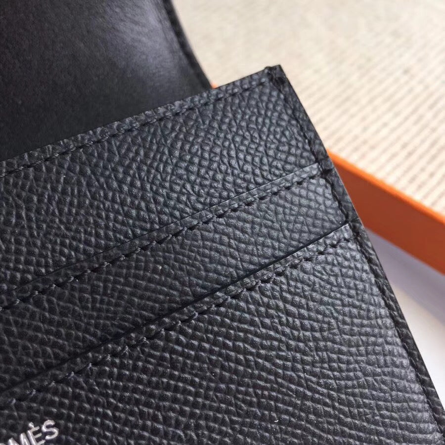 Hermes Constance Slim Wallet Noir 12Cm H082060CK89