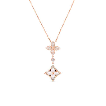 Louis Vuitton Color Blossom Double Star Necklace Q94676