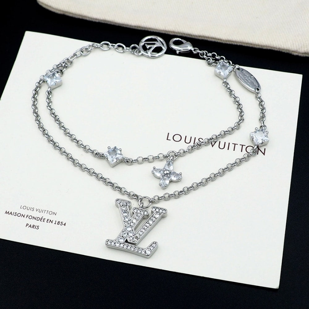 LOUIS VUITTON LADY LV BRACELET PALLADIUM M1378A