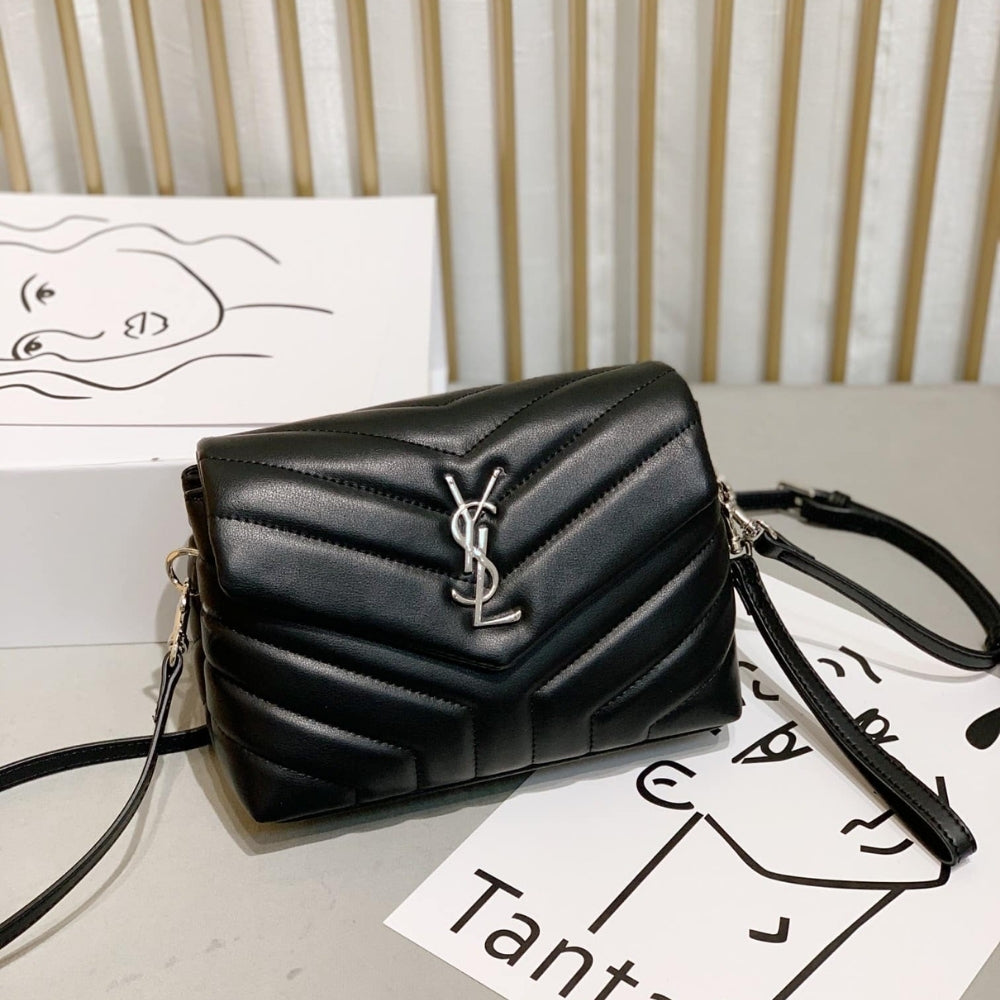 Saint Laurent Loulou Toy Strap Bag In Quilted Y Black 20Cm 678401DV7061000