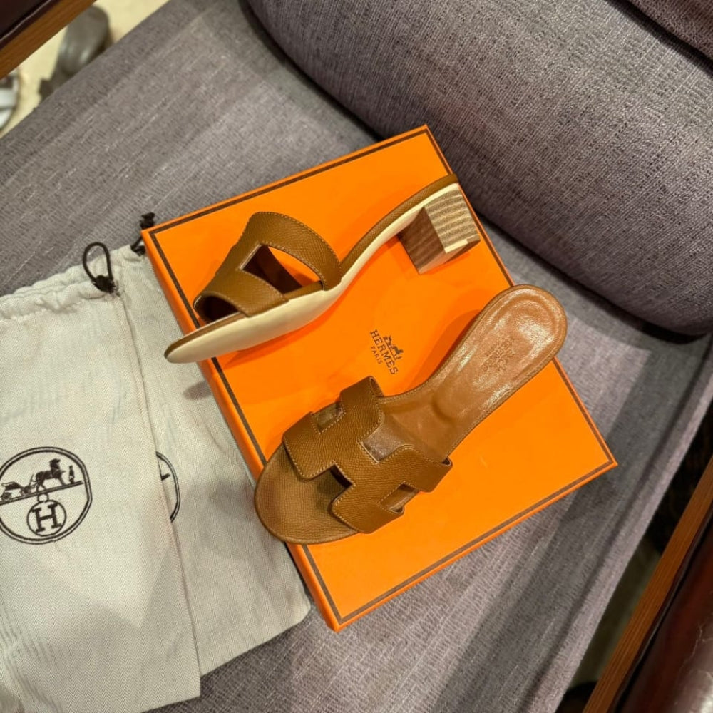Hermes Oasis Sandals Brown