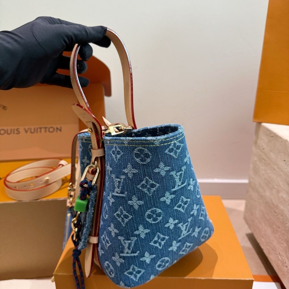 Louis Vuitton All In BB Blue Denim 18cm M28107