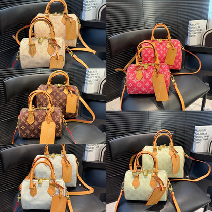 Louis Vuitton Speedy Bandouliére 25 Monogram Origine Rose Ribbon Pink 25Cm M27528