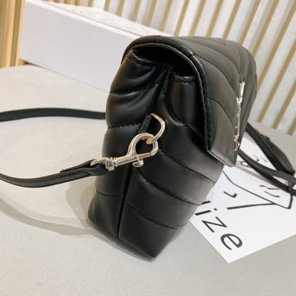 Saint Laurent Loulou Toy Strap Bag In Quilted Y Black 20Cm 678401DV7061000