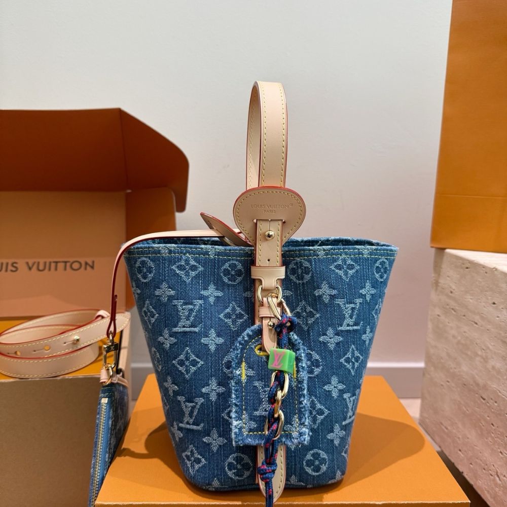 Louis Vuitton All In BB Blue Denim 18cm M28107