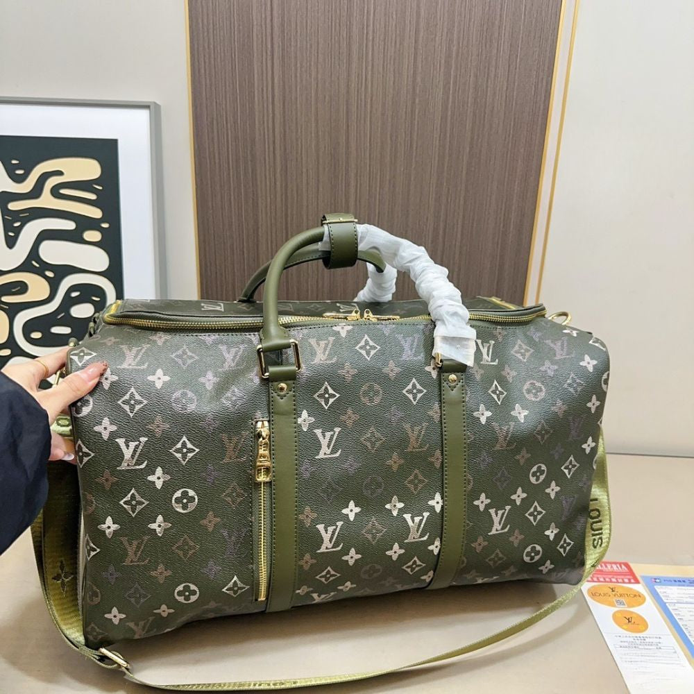 Louis Vuitton Keepall Backpack 50Cm Khaki Green M26964