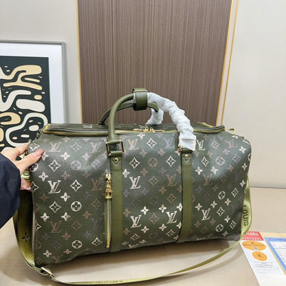 Louis Vuitton Keepall Backpack 50Cm Khaki Green M26964