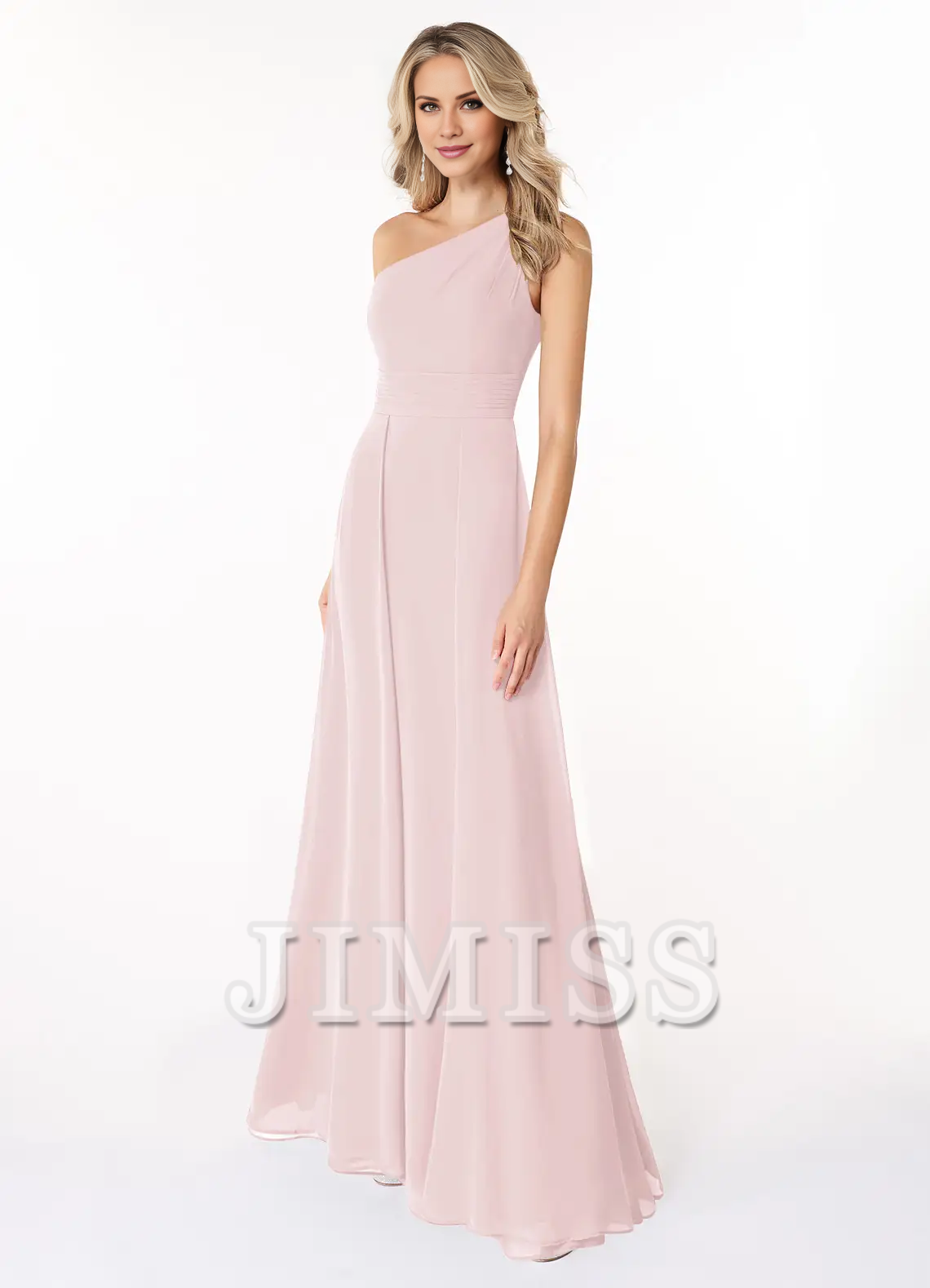 A-line shoulder chiffon dress and floor length bridesmaid dress - Dress