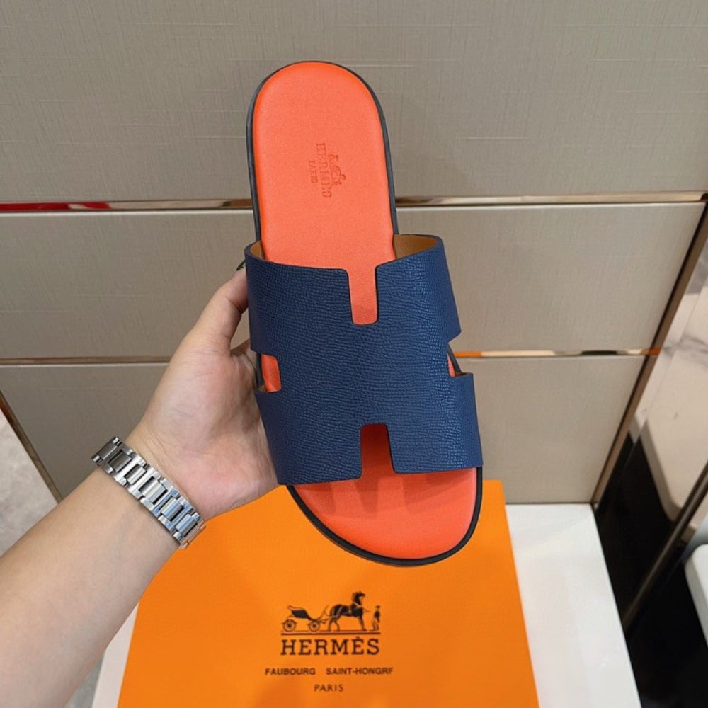Hermes Izmir Sandal Orange & Blue For Men