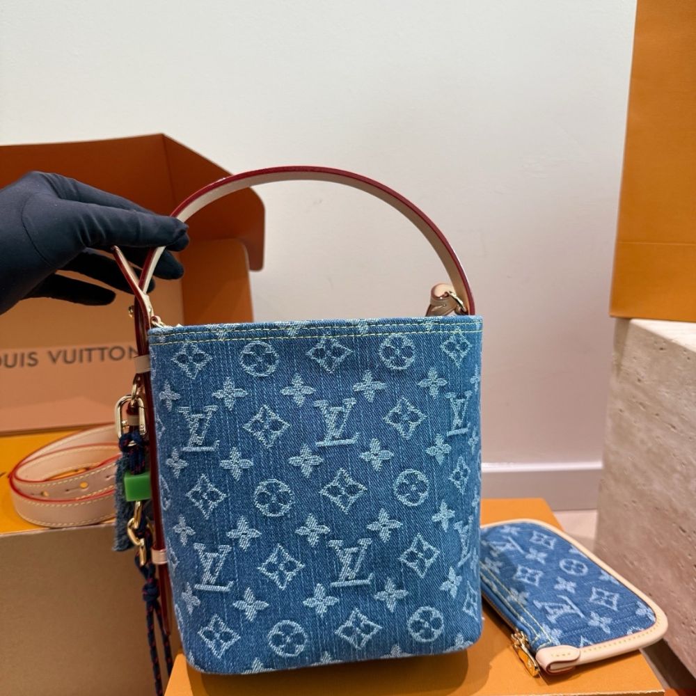 Louis Vuitton All In BB Blue Denim 18cm M28107