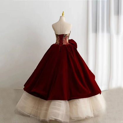 Strapless Birthday Party Dress Luxury Prom Dress princess Ball Gown Dress unique Quinceanera Dress custom Made