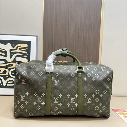 Louis Vuitton Keepall Backpack 50Cm Khaki Green M26964