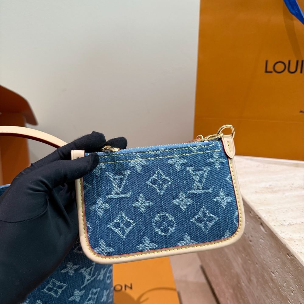 Louis Vuitton All In BB Blue Denim 18cm M28107