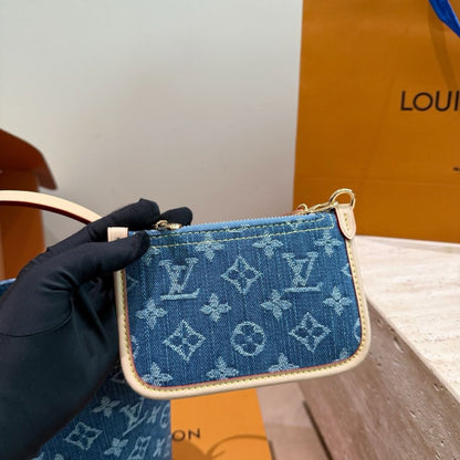 Louis Vuitton All In BB Blue Denim 18cm M28107