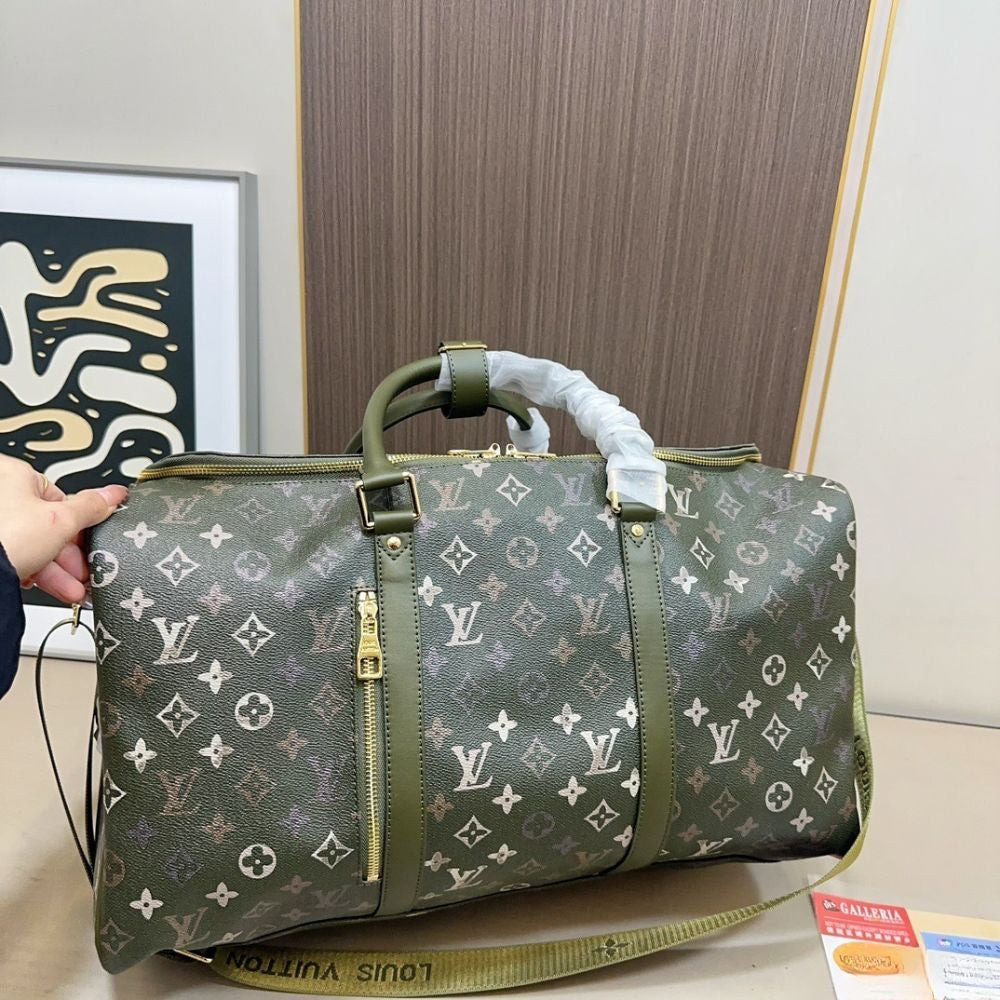 Louis Vuitton Keepall Backpack 50Cm Khaki Green M26964