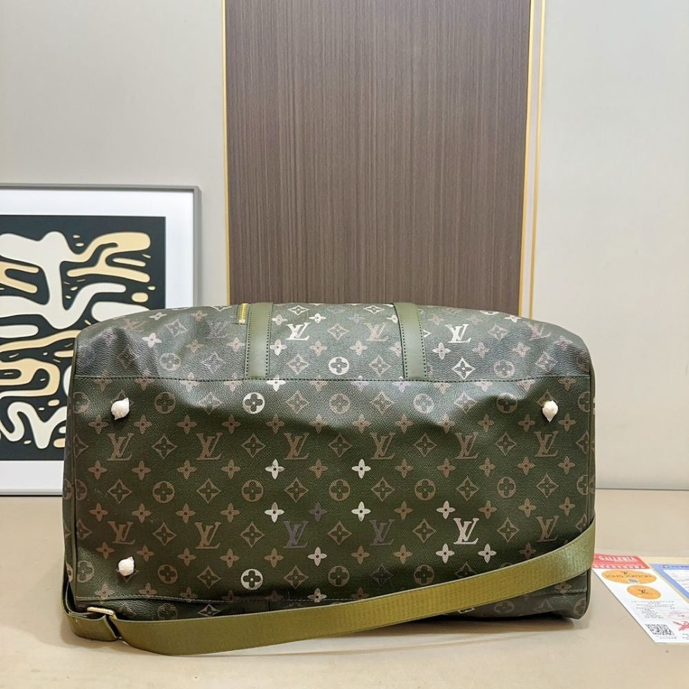 Louis Vuitton Keepall Backpack 50Cm Khaki Green M26964