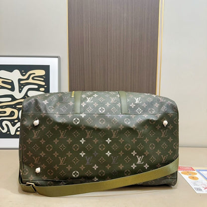 Louis Vuitton Keepall Backpack 50Cm Khaki Green M26964