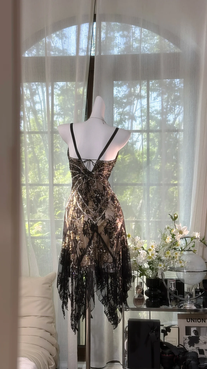 Elegant V-neck Applique Beaded Sequin Romantic Chiffon Evening Dress Prom Dresses TP4149