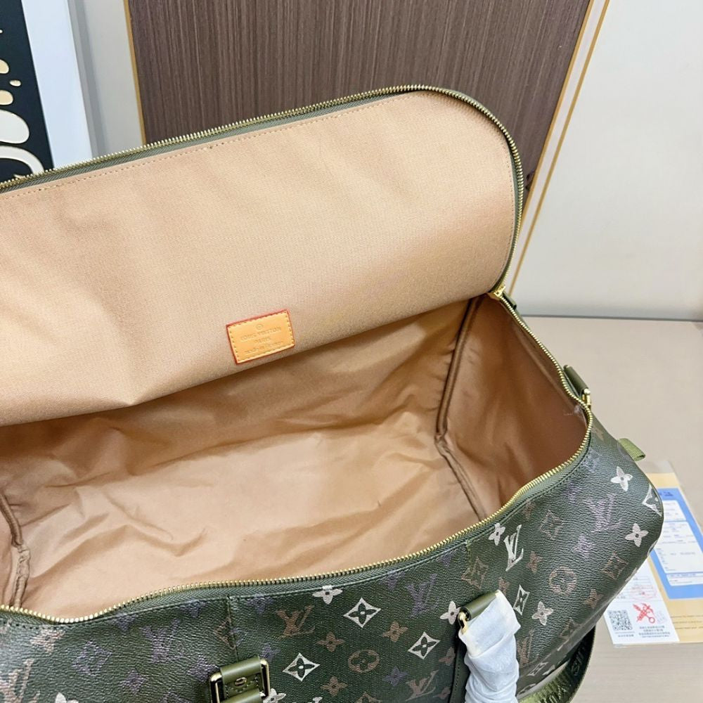 Louis Vuitton Keepall Backpack 50Cm Khaki Green M26964