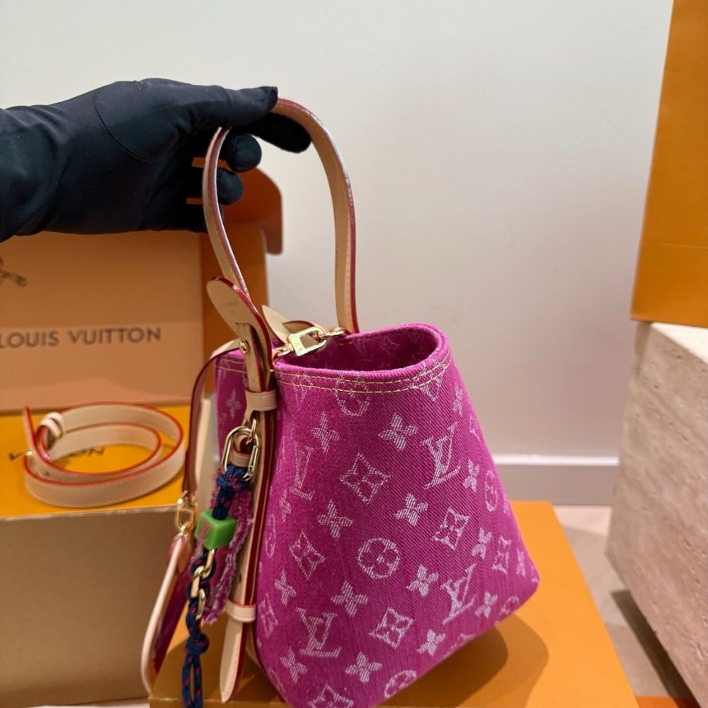 Louis Vuitton All In BB Fuchsia Denim 18cm M27626