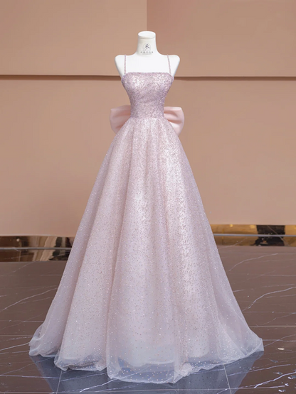 Light pink halter-neck fitted long ball gown/bridal dress R8344