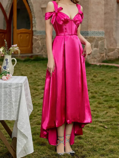 Fashionable solid color sexy and elegant prom dress