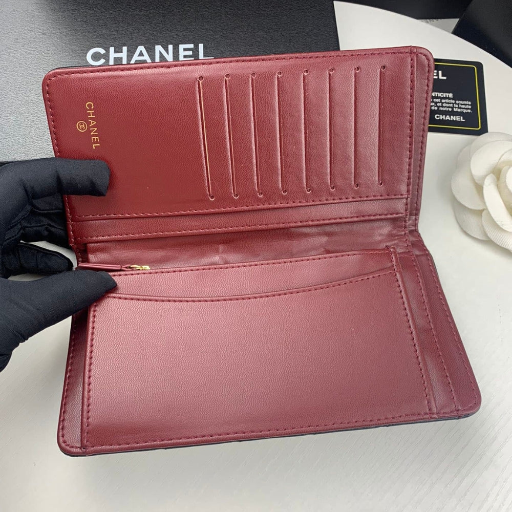 Chanel Black Quilted Classic Long Flap Wallet 19.5Cm