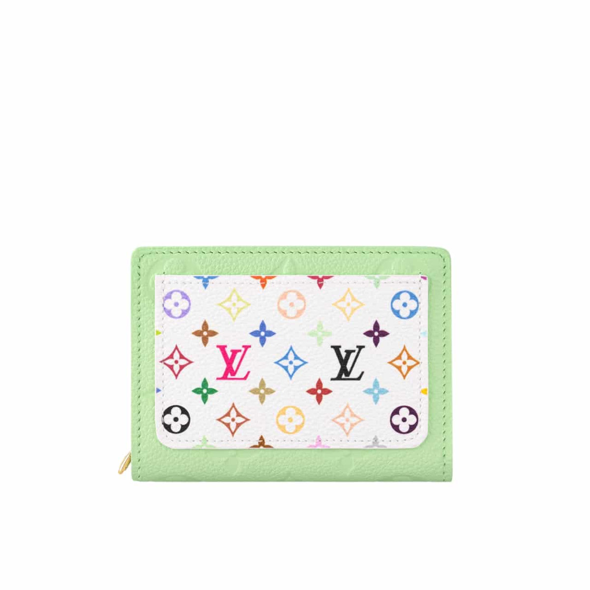 LOUIS VUITTON X MURAKAMI PORTEFEUILLE CLAIRE GREEN TEA 11CM M13619