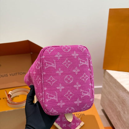 Louis Vuitton All In BB Fuchsia Denim 18cm M27626