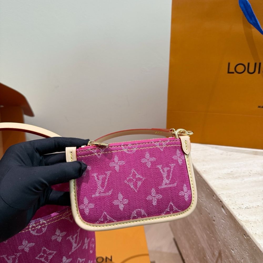 Louis Vuitton All In BB Fuchsia Denim 18cm M27626