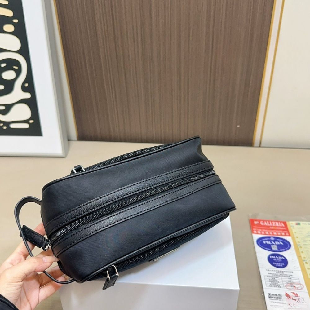 Prada ReNylon and Saffiano  Travel Black 22Cm
