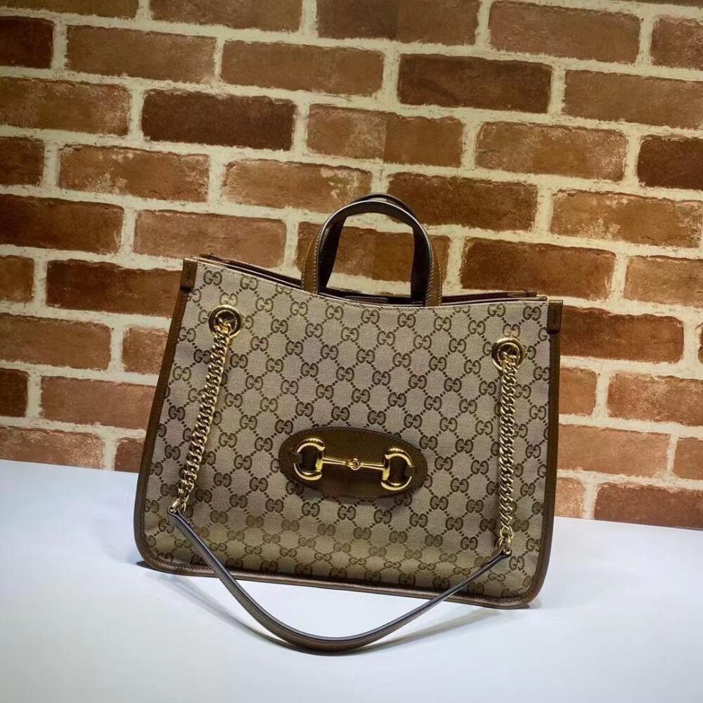 Gucci Horsebit 1955 Shoulder Medium Tote Bag Brown 36Cm 623694