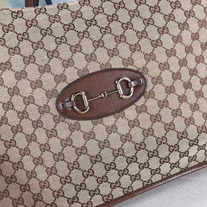 Gucci Horsebit 1955 Shoulder Medium Tote Bag Brown 36Cm 623694