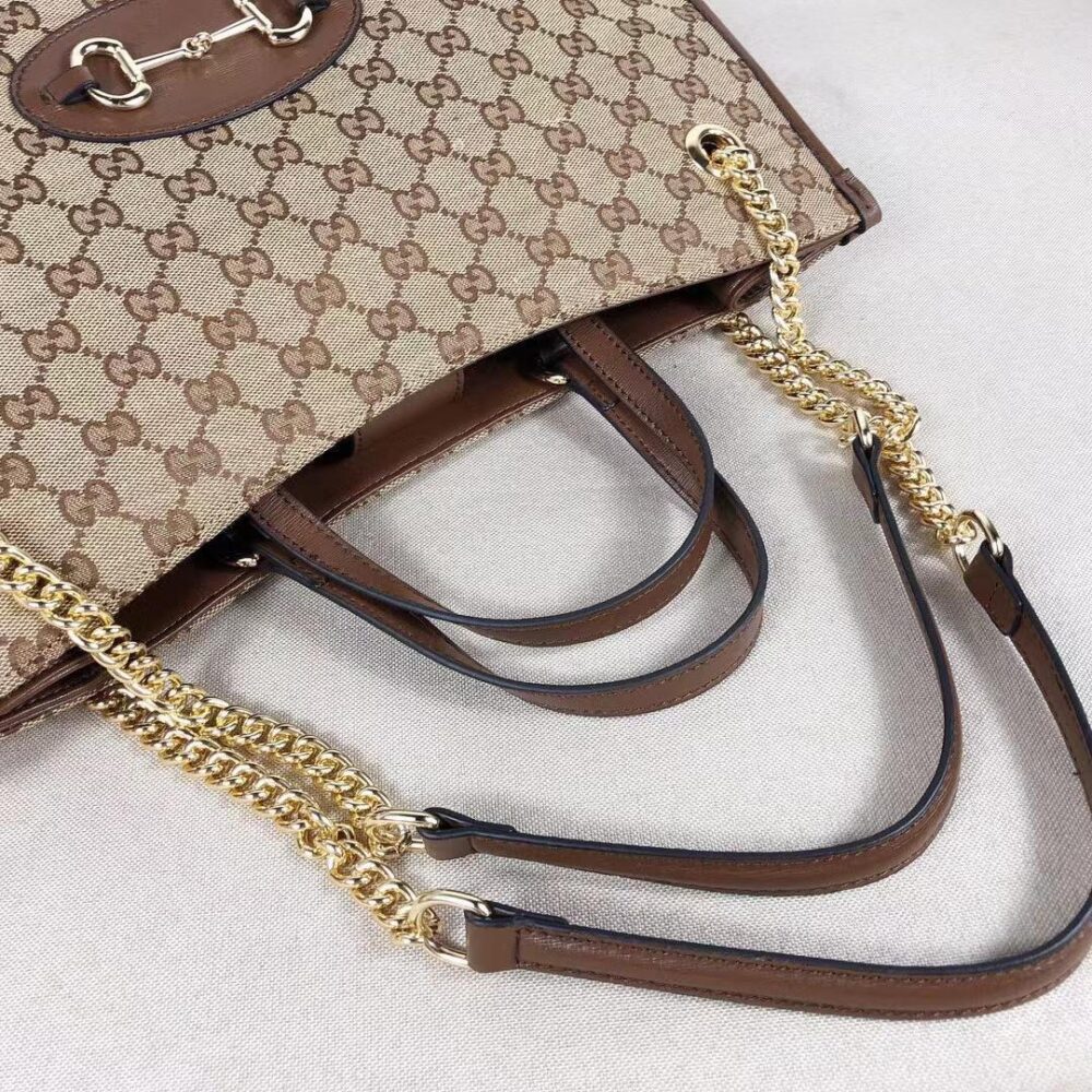 Gucci Horsebit 1955 Shoulder Medium Tote Bag Brown 36Cm 623694