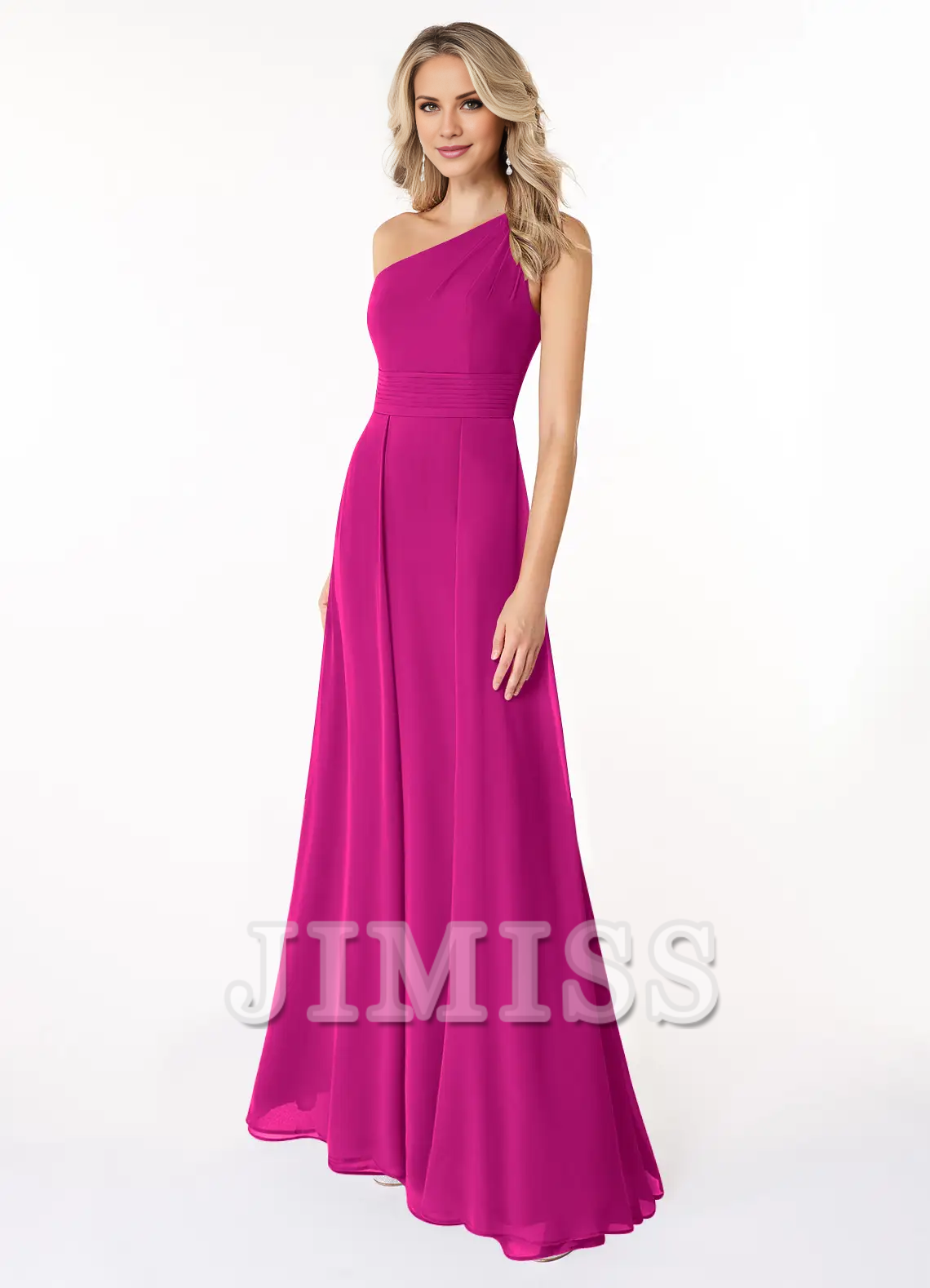 A-line shoulder chiffon dress and floor length bridesmaid dress - Dress