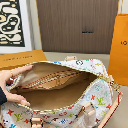 Louis Vuitton TM Speedy Soft 30 Multicolor White 30Cm M27789