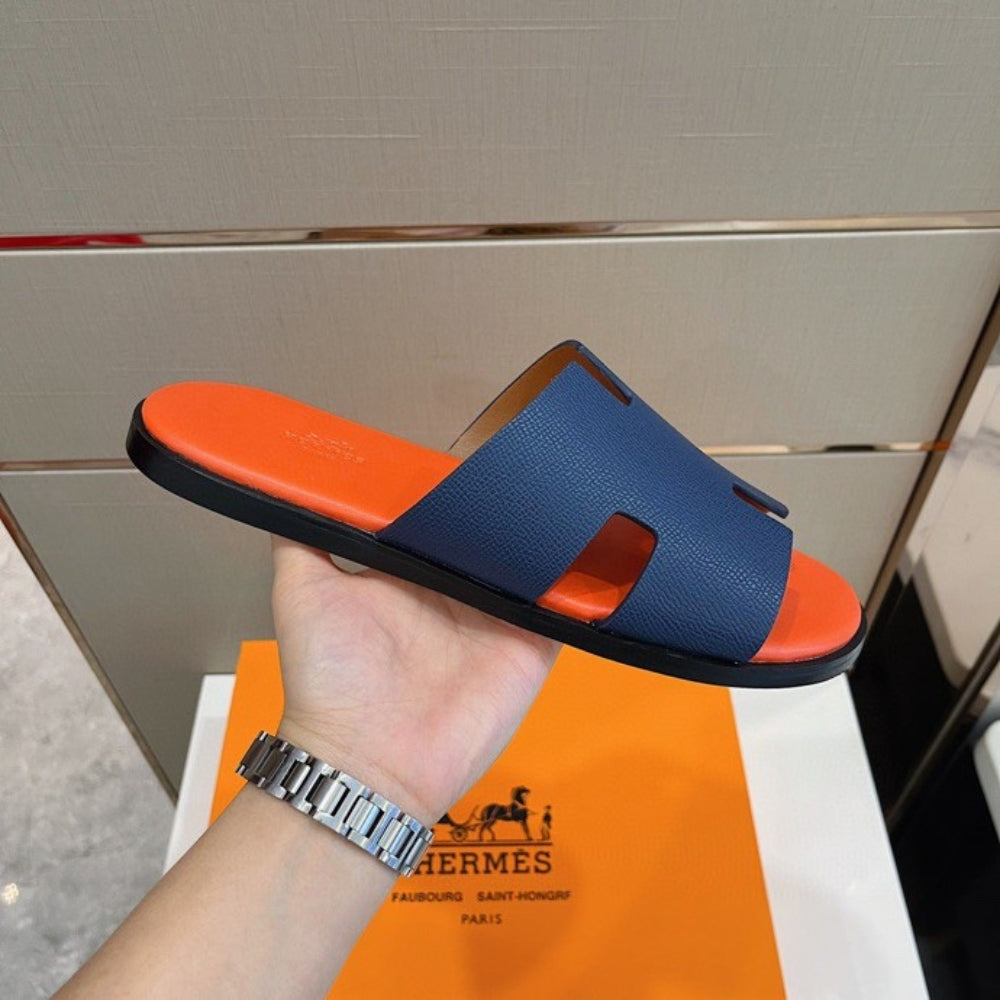 Hermes Izmir Sandal Orange & Blue For Men