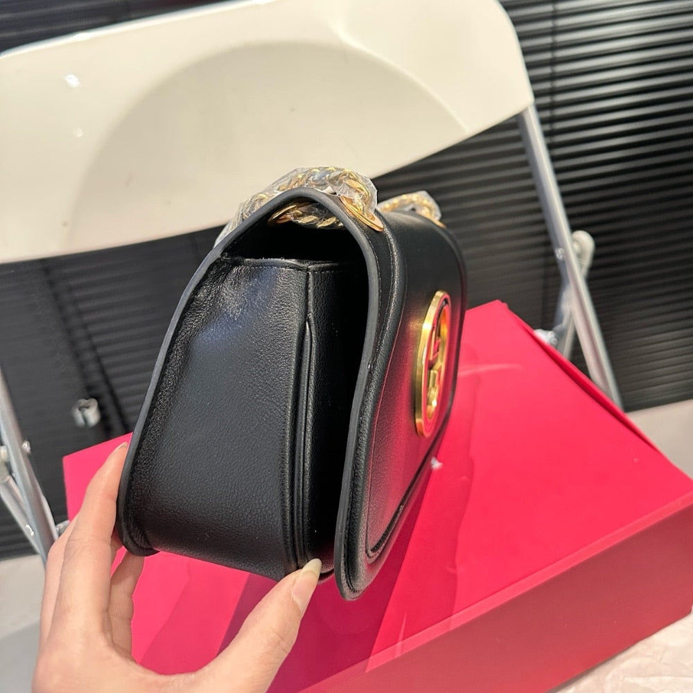 Gucci Blondie Small Shoulder Bag Black 26Cm 815715 AAEEX 1000