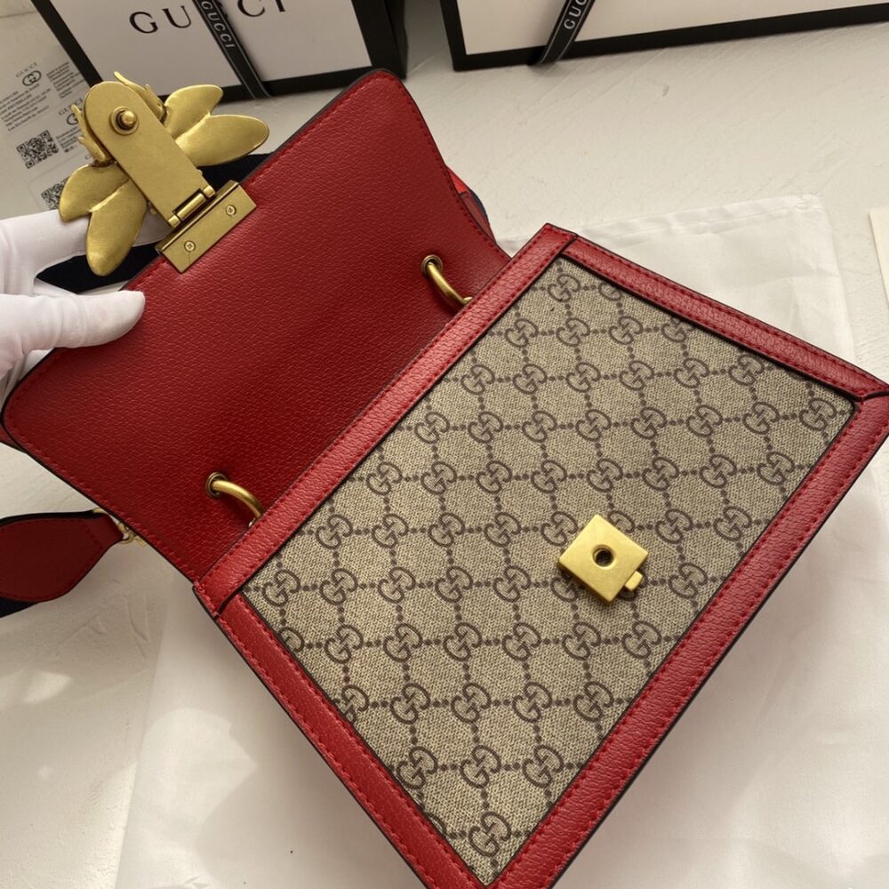 Gucci Queen Margaret GG Small Top Handle Bag Red 25Cm