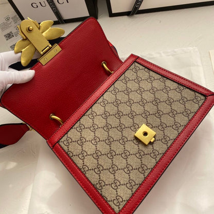 Gucci Queen Margaret GG Small Top Handle Bag Red 25Cm