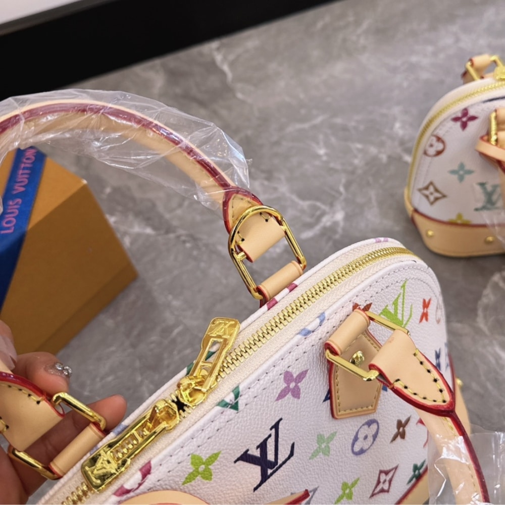 Louis Vuitton X Takashi Murakami Alma BB White Multicolor 24Cm